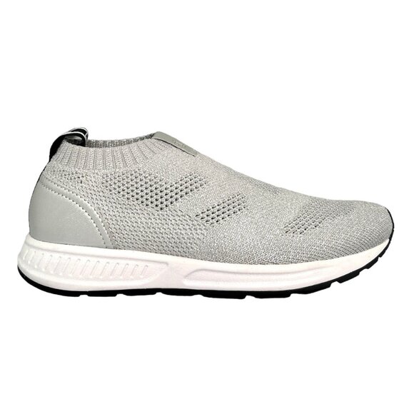 LAUREN RALPH LAUREN KACIE Comfort Flats Slip On Women's Sneakers Silver Metallic - Picture 3 of 11